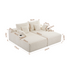 Artiss Double Chaise Lounge Sofa 2-Seater Modular Sofa Lounge Chair Couch Beige