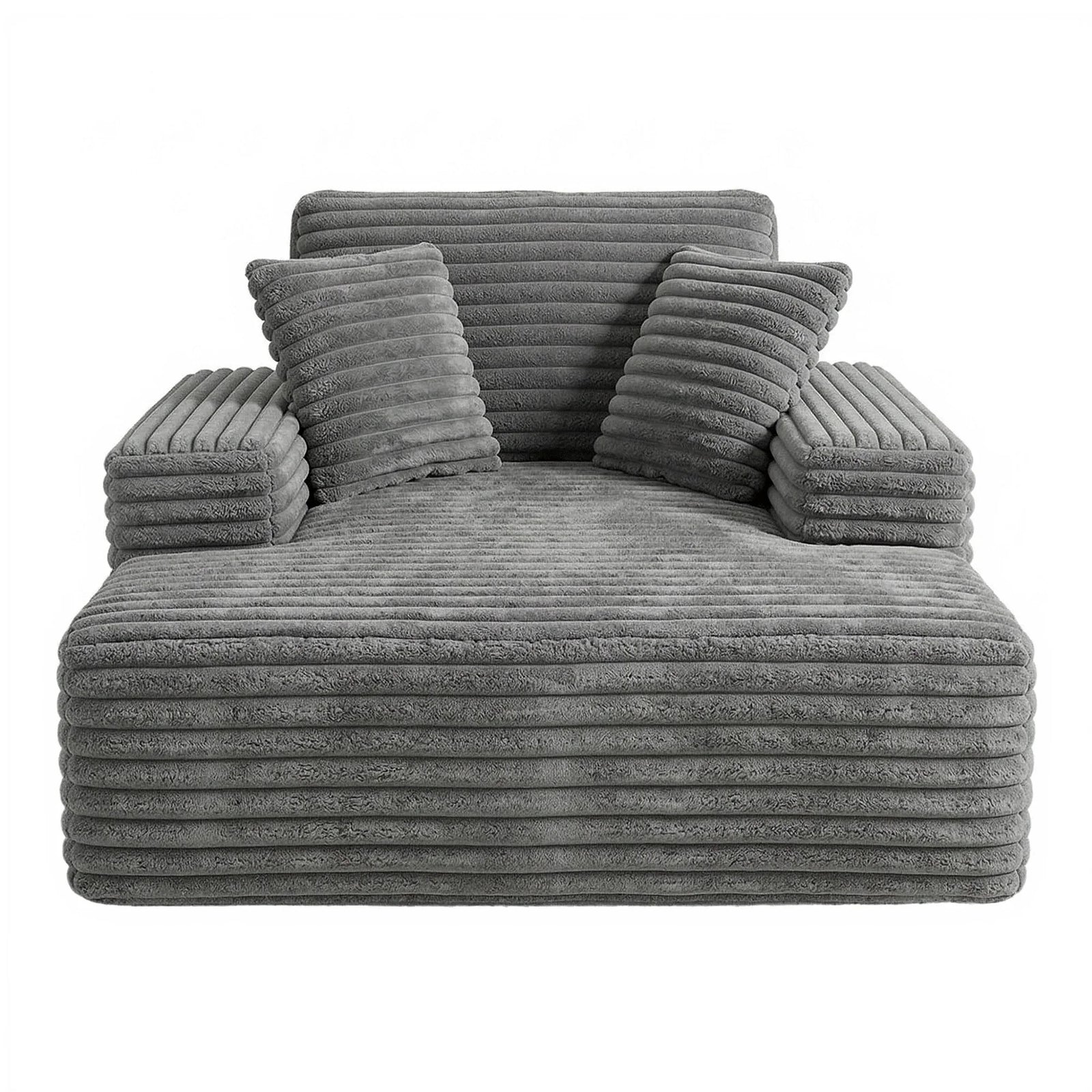 Faux Fur Sofa Bed with Pocket Spring Core, High‑Density Foam & No Assembly