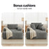 Faux Fur Sofa Bed with Pocket Spring Core, High‑Density Foam & No Assembly