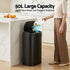 50L Motion Sensor Rubbish Bin Automatic Touchless Kitchen Trash Can Black