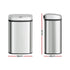50L Motion Sensor Rubbish Bin Automatic Touchless Kitchen Trash Can Silver