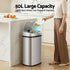 50L Motion Sensor Rubbish Bin Automatic Touchless Kitchen Trash Can Silver