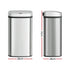 Motion Sensor Bin 60L – Stainless Steel, Hands‑Free, Soft‑Close, Silver