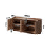 Oikiture 160cm 4-Door Buffet Sideboard Cupboard Storage Table, Walnut Finish
