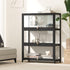 Display Cabinet 3 Tiers Clear Door Black