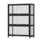 Display Cabinet 3 Tiers Clear Door Black