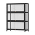 Display Cabinet 3 Tiers Clear Door Black