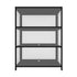 Display Cabinet 3 Tiers Clear Door Black