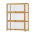 Display Cabinet 3-Tier Shelves Clear Oak