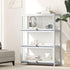 Display Cabinet 3 Tiers Clear Door White