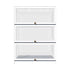 Display Cabinet 3 Tiers Clear Door White