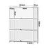Display Cabinet 3 Tiers Clear Door White
