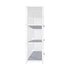 Display Cabinet 3 Tiers Clear Door White
