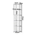 Display Cabinet Slim 5-Tier Shelves Clear White