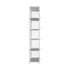 Display Cabinet Slim 5-Tier Shelves Clear White