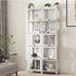 Display Cabinet Slim 5-Tier Shelves Clear White