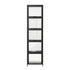 Display Cabinet Black – Slim 5‑Tier Bamboo Frame with Clear Acrylic Doors