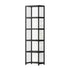 Display Cabinet Black – Slim 5‑Tier Bamboo Frame with Clear Acrylic Doors