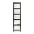 Display Cabinet Black – Slim 5‑Tier Bamboo Frame with Clear Acrylic Doors