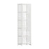Display Cabinet White – Slim 5‑Tier Bamboo Frame with Clear Acrylic Doors