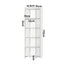 Display Cabinet White – Slim 5‑Tier Bamboo Frame with Clear Acrylic Doors