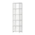 Display Cabinet White – Slim 5‑Tier Bamboo Frame with Clear Acrylic Doors
