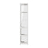 Display Cabinet White – Slim 5‑Tier Bamboo Frame with Clear Acrylic Doors