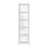 Display Cabinet White – Slim 5‑Tier Bamboo Frame with Clear Acrylic Doors