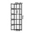 Display Cabinet 5-Tier Slim Storage Shelves Black