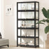 Display Cabinet 5 Tiers Clear Door Black