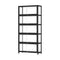 Oikiture Bamboo & Acrylic Display Cabinet with 5 Shelves – Black