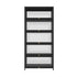 Display Cabinet 5 Tiers Clear Door Black