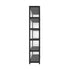 Display Cabinet 5 Tiers Clear Door Black