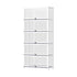 Display Cabinet 5 Tiers Clear Door White