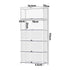 Display Cabinet 5 Tiers Clear Door White