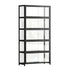 Display Cabinet Black – 5‑Tier Bamboo Frame with Clear Acrylic Doors