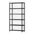 Display Cabinet Black – 5‑Tier Bamboo Frame with Clear Acrylic Doors