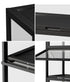 Display Cabinet Black – 5‑Tier Bamboo Frame with Clear Acrylic Doors