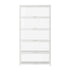 Display Cabinet White – 5‑Tier Bamboo Frame with Clear Acrylic Doors