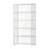 Display Cabinet White – 5‑Tier Bamboo Frame with Clear Acrylic Doors