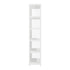 Display Cabinet White – 5‑Tier Bamboo Frame with Clear Acrylic Doors