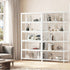 Display Cabinet White – 5‑Tier Bamboo Frame with Clear Acrylic Doors