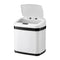 15L Motion Sensor Bin Touchless Bins Soft-Close Rubbish Trash Can White