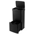 Devanti 72L Sensor Bin Rubbish Bins 4-in-1 Compartment Stainless Steel Trash Can Black