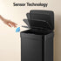 Devanti 72L Sensor Bin Rubbish Bins 4-in-1 Compartment Stainless Steel Trash Can Black