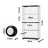 Glass Display Cabinet Black – 4‑Tier LED Showcase with Double Glass Doors