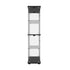 Glass Display Cabinet Black – 4‑Tier LED Showcase with Double Glass Doors