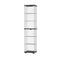 Glass Display Cabinet Black – 6‑Tier LED Light Showcase with Tempered Glass