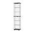 Glass Display Cabinet Black – 6‑Tier LED Light Showcase with Tempered Glass