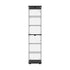 Glass Display Cabinet Black – 6‑Tier LED Light Showcase with Tempered Glass